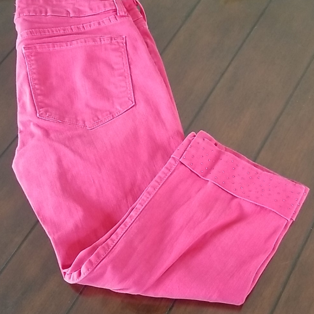 NYDJ stretch denim cropped pants size 2P